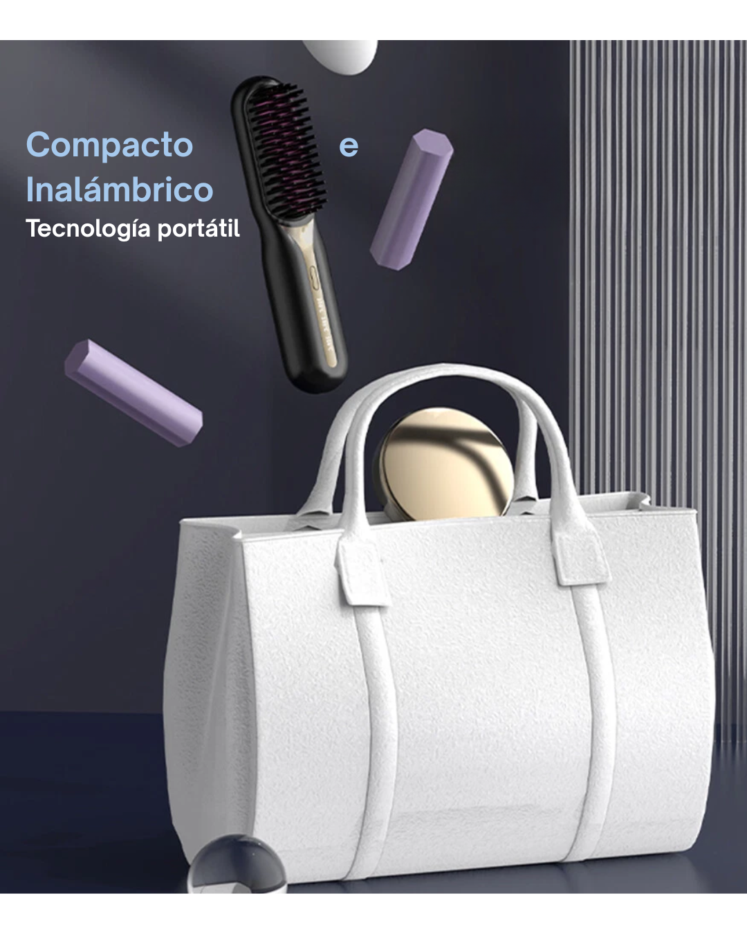 Cepillo Alisador Portátil inalámbrico